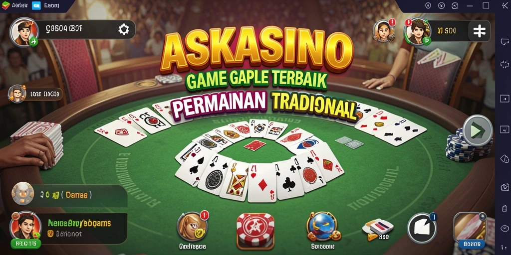 Tampilan gameplay Gaple yang seru dan interaktif di ASKASINO.