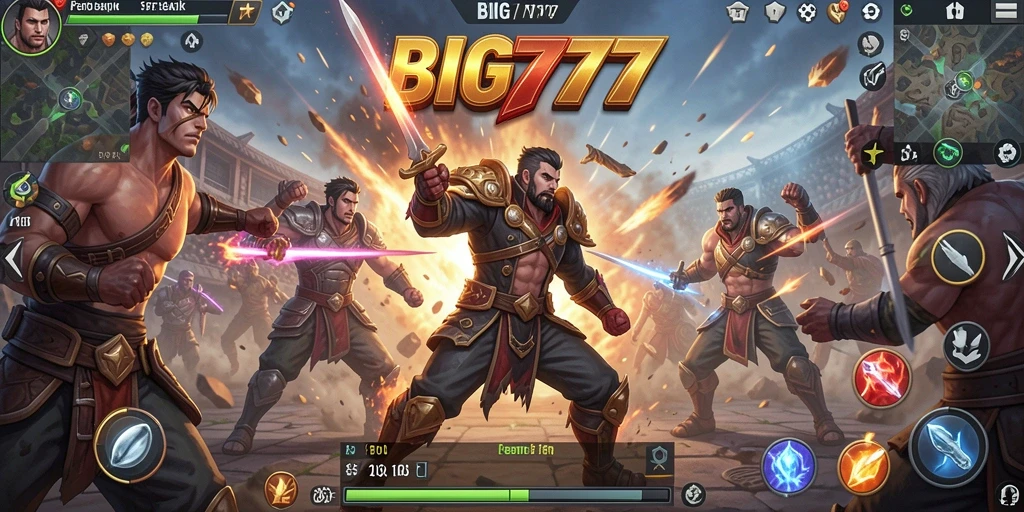 Tangkapan layar permainan BIG777 menampilkan aksi seru Battle Royale.
