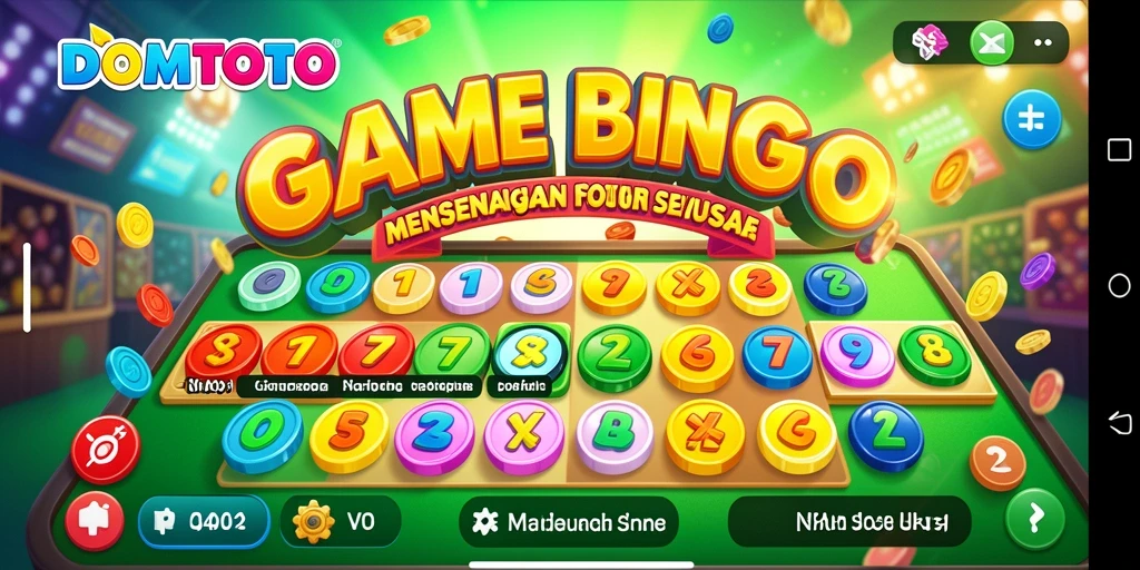 Screenshot utama DOMTOTO menunjukkan keseruan bermain Bingo.