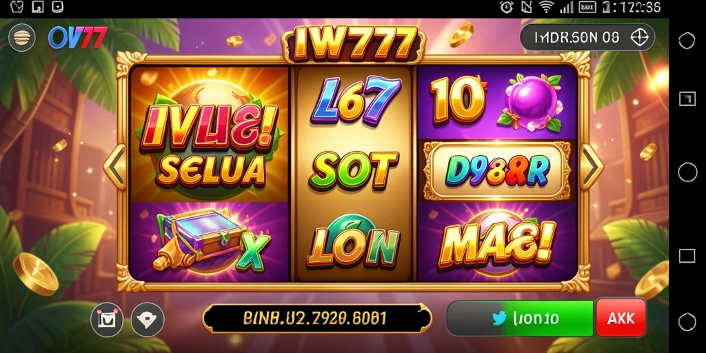 Tangkapan layar gameplay IW777 yang menampilkan keseruan permainan slot.
