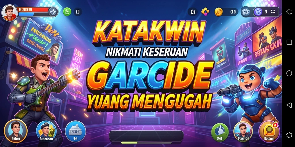 Tampilan gameplay KATAKWIN yang mendebarkan dan penuh aksi.