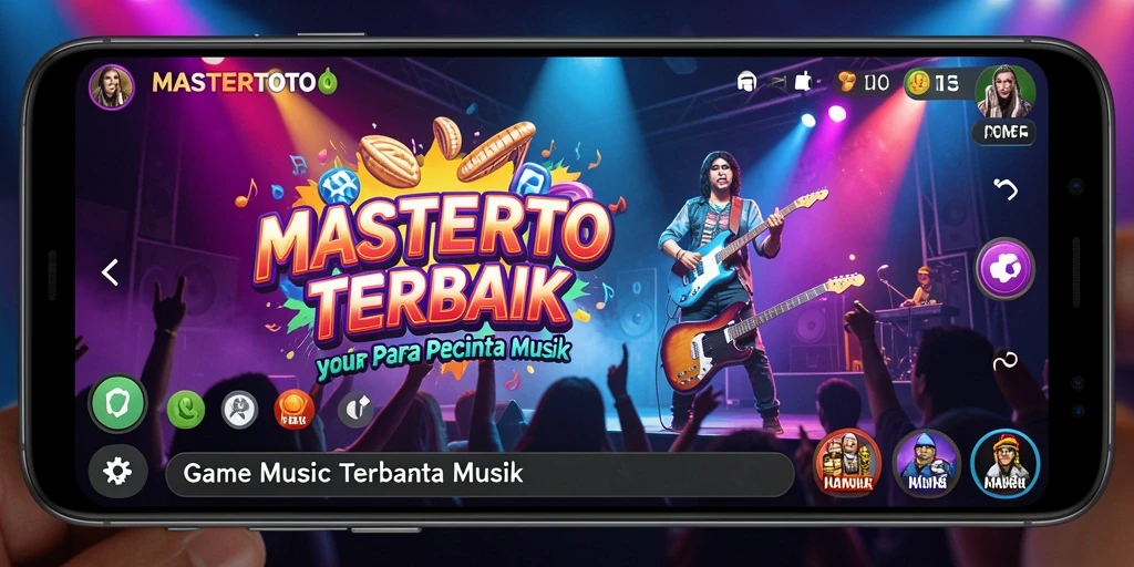 Screenshot gameplay MASTERTOTO yang menampilkan tantangan musik.