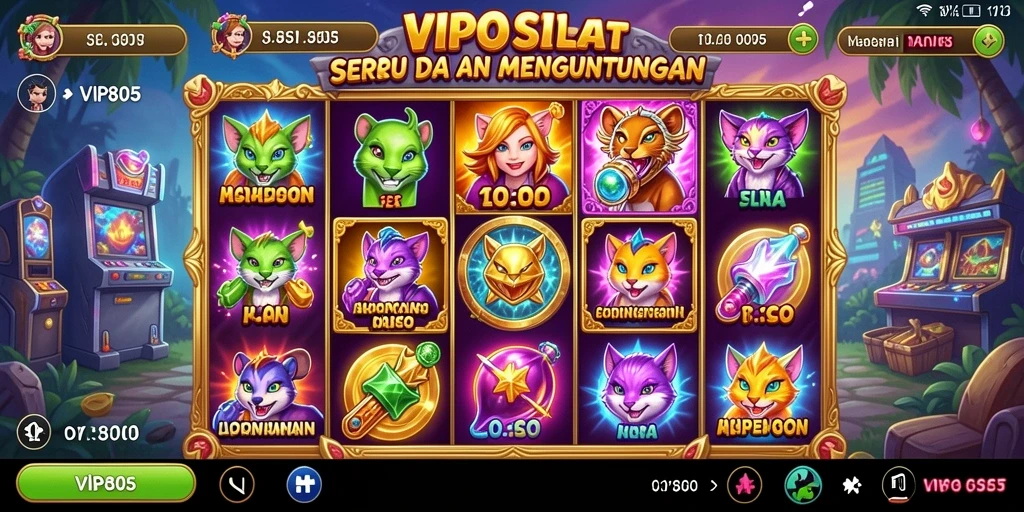 Tampilan gameplay Slot yang mendebarkan dan menarik di VIP805.
