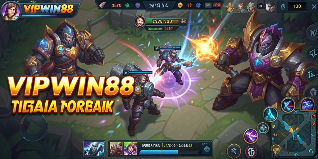 Gameplay intens dalam VIPWIN88 dengan karakter yang beragam.