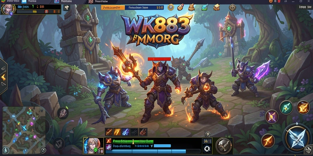 Tangkapan layar gameplay seru di dunia MMORPG WK888.